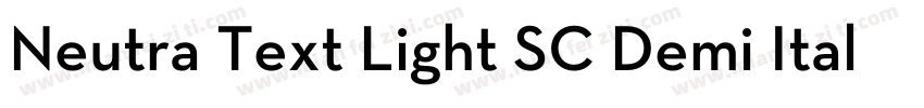 Neutra Text Light SC Demi Italic字体转换